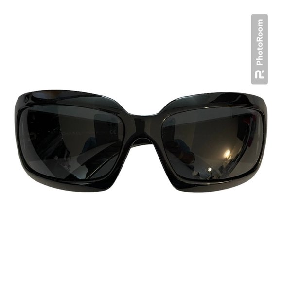 CHANEL Mother of Pearl 5076-H Black Square CC Sunglasses - Box Case, Cloth, Auth main image 16
